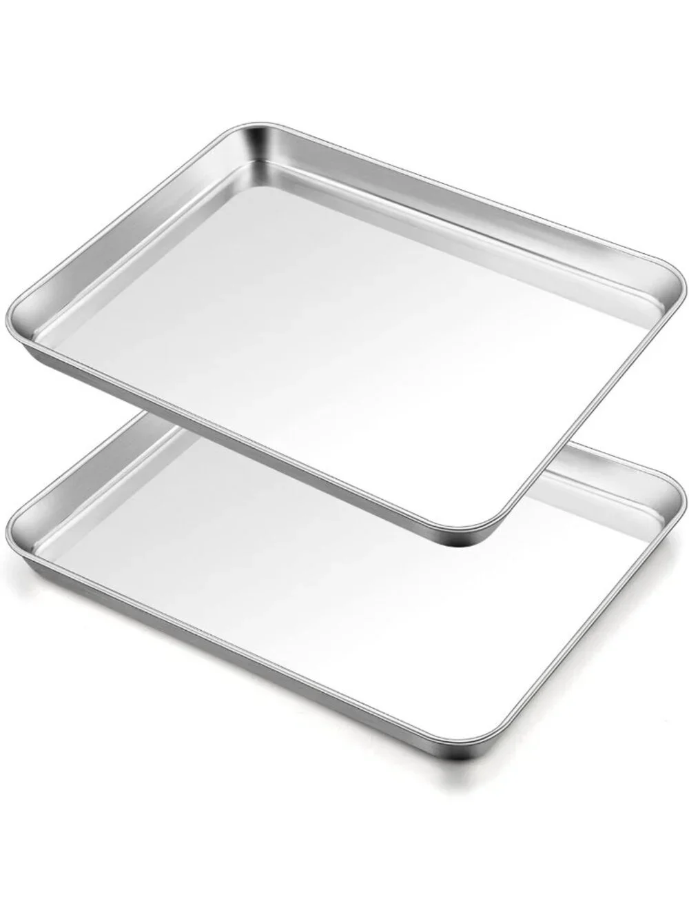 Large Stainless Steel Baking Sheets Set of 2 | Non-Toxic, Easy Clean, Heavy Duty